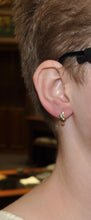 Load image into Gallery viewer, Six Diamond Gold Hoops