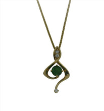 Load image into Gallery viewer, Clef Pendant with Tsavorite Garnet