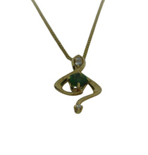 Load image into Gallery viewer, Clef Pendant with Tsavorite Garnet