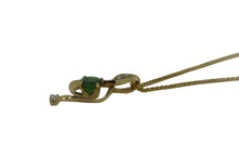 Load image into Gallery viewer, Clef Pendant with Tsavorite Garnet