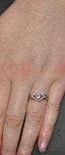 Load image into Gallery viewer, Fun Side Profile Rhodolite Ring