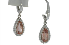 Load image into Gallery viewer, Rare Peachy-pink Topaz Dangles