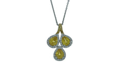 Load image into Gallery viewer, Three Pear-shaped Yellow Sapphire Pendant