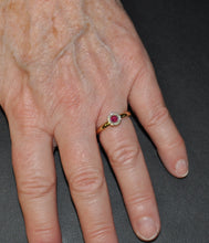 Load image into Gallery viewer, Simple Ruby With Halo Ring