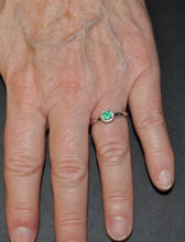 Load image into Gallery viewer, Sweet Emerald With Halo Ring