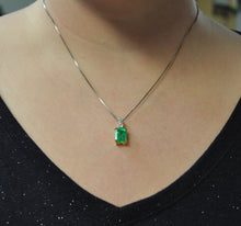 Load image into Gallery viewer, Emerald and Diamond Pendant