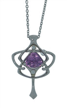 Load image into Gallery viewer, Fan Design Pendant with Pink Sapphire
