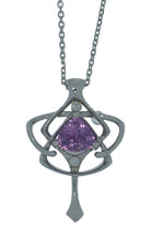 Load image into Gallery viewer, Fan Design Pendant with Pink Sapphire