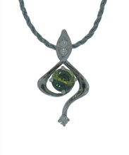Load image into Gallery viewer, Clef Madagascar Blue-Green Sapphire Pendant
