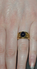 Load image into Gallery viewer, Open Floral Cabochon Sapphire Ring