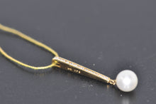 Load image into Gallery viewer, Pearl and Diamond Bar Drop