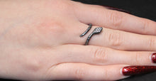 Load image into Gallery viewer, Blackened Sterling Silver Snake Ring
