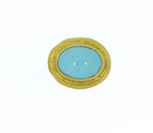 Load image into Gallery viewer, Turquoise Wrapped in 24K Yellow Gold Ring