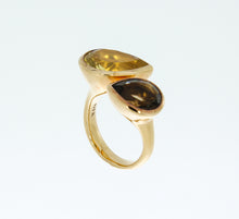 Load image into Gallery viewer, Smoky Quartz & Citrine Ring