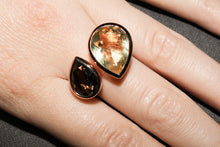 Load image into Gallery viewer, Smoky Quartz & Citrine Ring
