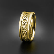 Load image into Gallery viewer, Studio 311 Narrow Celtic Arches Self Bordered Wedding Band