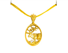 Load image into Gallery viewer, Gold Elk Pendant by Paul Iwanaga

