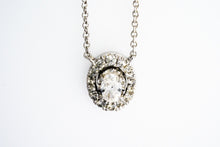 Load image into Gallery viewer, Oval Halo Necklace