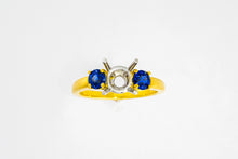 Load image into Gallery viewer, Blue Sapphire Semi Mount Ring