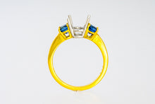 Load image into Gallery viewer, Blue Sapphire Semi Mount Ring