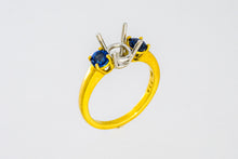 Load image into Gallery viewer, Blue Sapphire Semi Mount Ring