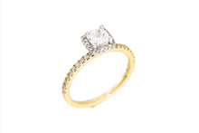Load image into Gallery viewer, Cushion Cut Halo Ring