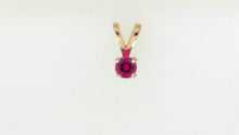 Load image into Gallery viewer, Nyala Ruby Solitaire Pendant in 14K Yellow Gold
