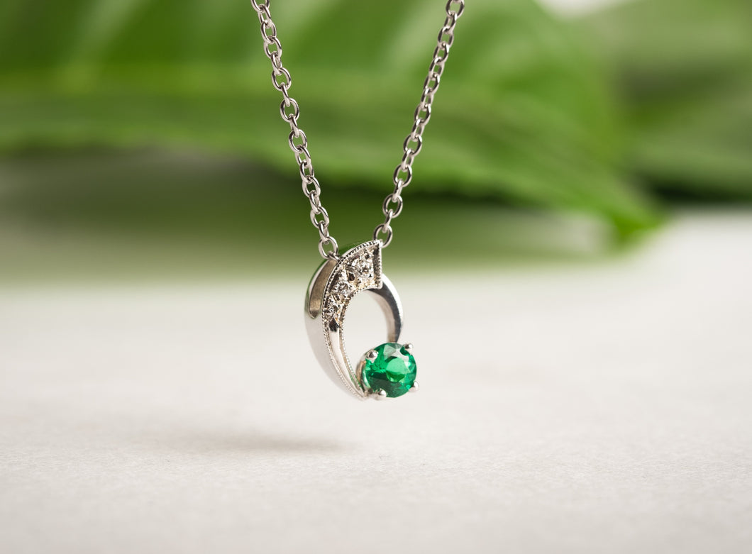 Emerald Slide Pendant