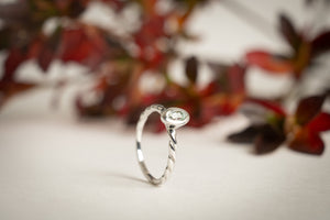 Twisted Aquamarine Ring