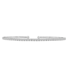 Load image into Gallery viewer, Flexible Diamond Bangle in 14K White Gold
