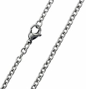 Adjustable Heavy Weight Cable Chain in White Gold