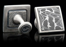 Load image into Gallery viewer, William Henry Damascus Cuff Links
