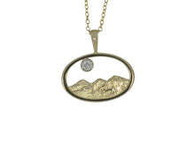 Load image into Gallery viewer, Larger Oval Three Sister&#39;s Peak Pendant
