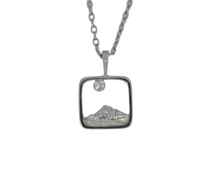 Mt. Hood Peak Pendant in White Gold