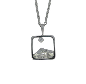 Mary's Peak Pendant in White Gold