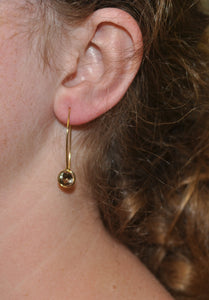 Peridot Long Comet Earrings