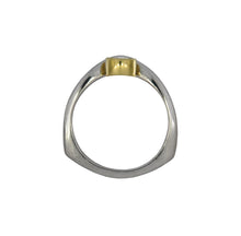 Load image into Gallery viewer, gold and white gold ring on a white background
