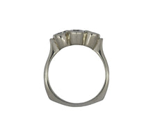 Load image into Gallery viewer, white gold ring with a diamond on a white background
