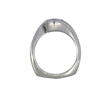 Load image into Gallery viewer, White gold ring on a white background
