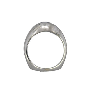 white gold ring on a white background