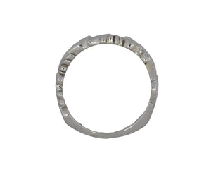 white gold ring on a white background