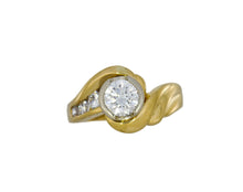 Load image into Gallery viewer, Gold ring with a diamond on a white background
