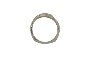White Gold ring on a white background