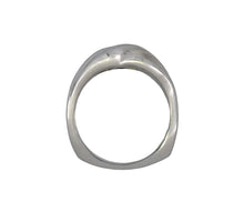 Load image into Gallery viewer, White gold ring on a white background
