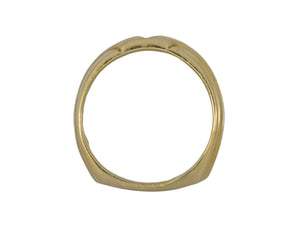 Gold ring on a white background