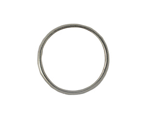 Silver ring on a white background