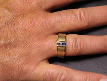 Load image into Gallery viewer, Men&#39;s Blue Sapphire Ring
