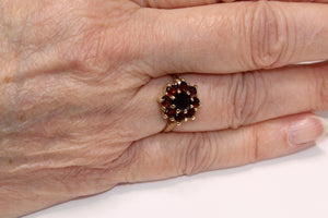 Garnet Cluster Ring