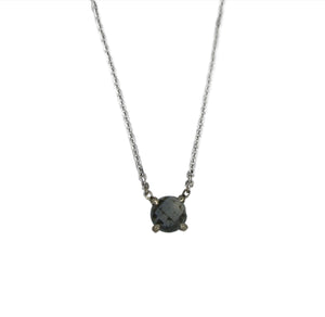 Montana Blue Sapphire Necklace in White Gold