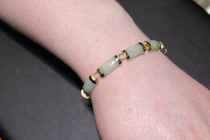 Jade and Yellow Gold Bracelet